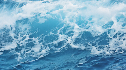 Obraz premium Background of beautiful blue ocean waves, photo shot