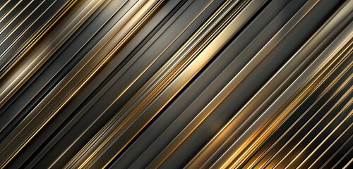 Luxurious gold on black stripes for a sophisticated, modern abstract.