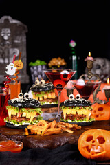 Halloween Monster black burger