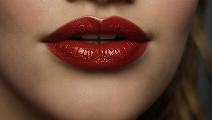 Obraz premium beautiful girl with lipstick 