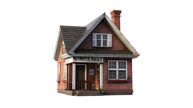 house on a transparent background in full size 