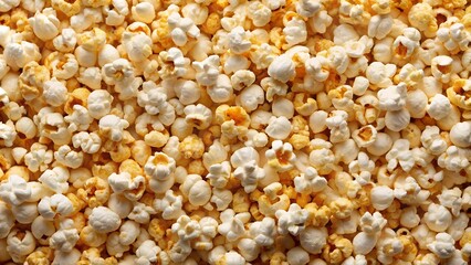 popcorn background, top view