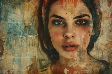 Grunge portrait of a woman