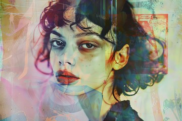 Grunge portrait of a woman