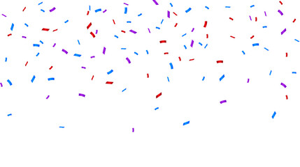 Festive colorful confetti decoration. Falling confetti celebration element. Vector illustration