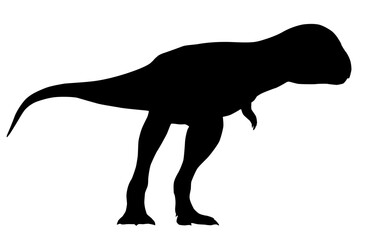 silhouette of a dinosaur on a white background