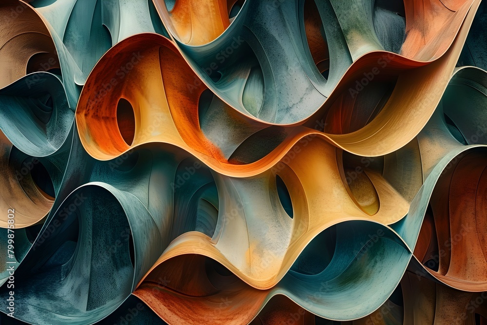 Poster fluid waves of captivating abstract patterns ideal for seamless backgrounds and designs