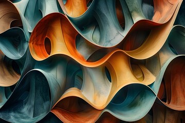Fluid Waves of Captivating Abstract Patterns Ideal for Seamless Backgrounds and Designs