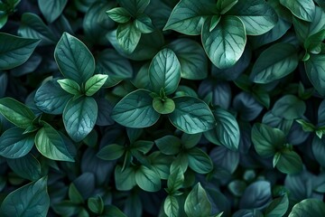 Infinite Lush Green Foliage Forming Seamless Natural Background Patterns for Designs and Textures