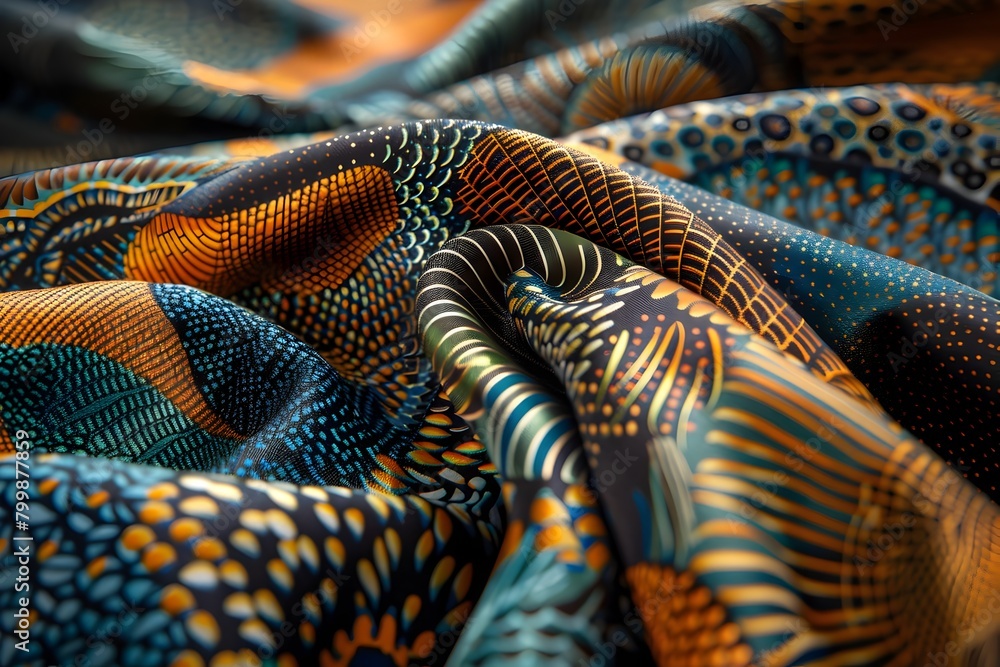 Poster mesmerizing fusion of vibrant patterns seamlessly blending into a captivating digital art backdrop