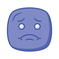 Creative icon of sick emoji, ready to use in website and mobile apps