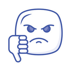 Disgusted emoji vector design, customizable unique vector