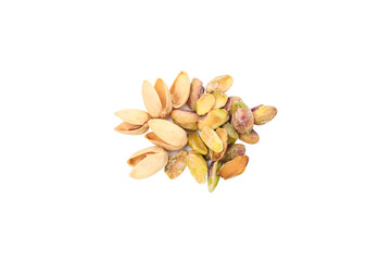 PNG, pistachios in shell, isolated on white background.