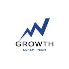 Innovative letter W logo with integrated grow symbol for progressive branding
