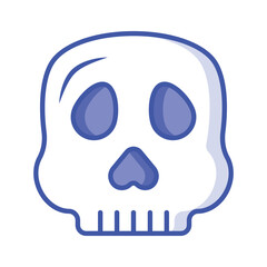 Skull vector design, spooky icon in modern style