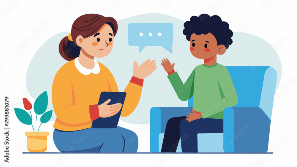 Poster a the using sign language to help an autistic individual express their anxieties and fears during a 
