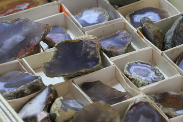color agate mineral collection