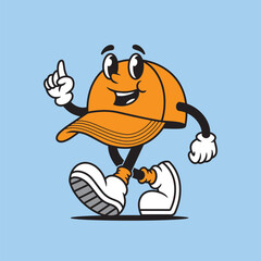 Cute hat mascot vector