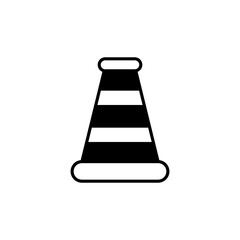 Traffic cone icon vector. Road token. Accident symbol. Crash logo.