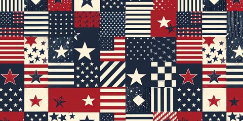 Timeless Memorial Day visuals Iconic stars and stripes patterns evoking patriotic reverence