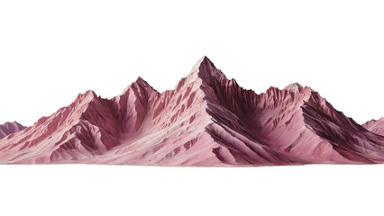 pink mountains line isolated on transparent background - Powered by Adobe