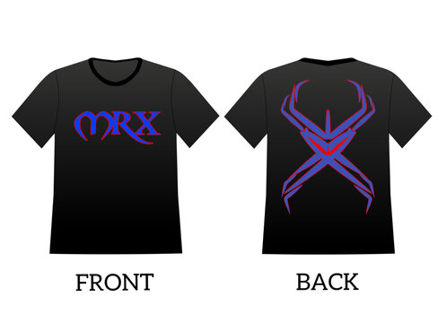 t shirt design template mrx initial 