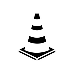 Traffic cone icon vector. Road token. Accident symbol. Crash logo.