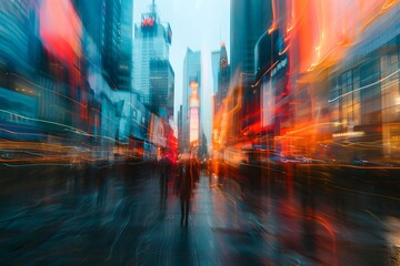 Vibrant Blurred Cityscape for Modern Urban Concepts