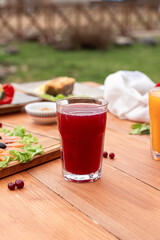 fruit drink juice drink made from berries cranberry sea buckthorn