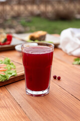 fruit drink juice drink made from berries cranberry sea buckthorn