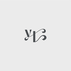 YL letter simple and minimalism Classy black fashion beauty monogram initial logo