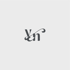 YN letter simple and minimalism Classy black fashion beauty monogram initial logo