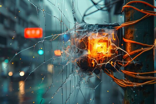 Hazardous Electrical Wiring Showcasing the Risks of Faulty Connections and Potential for Destruction