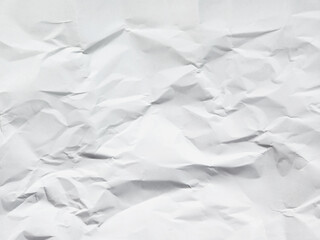 Clean white paper, wrinkled, abstract background