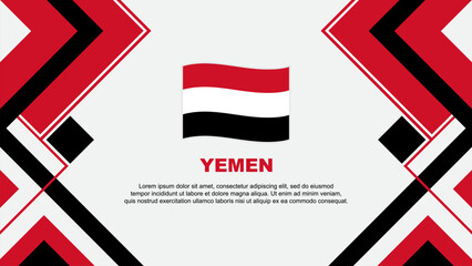 Yemen Flag Abstract Background Design Template. Yemen Independence Day Banner Wallpaper Vector Illustration. Yemen Banner