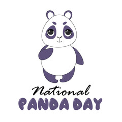 National Panda Day design. eps 10