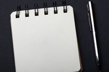 Blank notepad and on office table