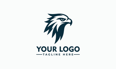 Head Eagle Vector logo Hawk emblem design editable for your business. Vector illustration