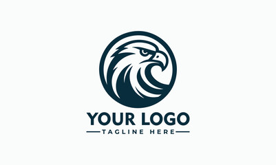 Head Eagle Vector logo Hawk emblem design editable for your business. Vector illustration