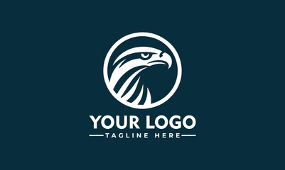 Head Eagle Vector logo Hawk emblem design editable for your business. Vector illustration