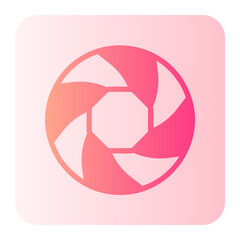 camera lens gradient icon