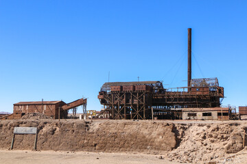 abandoned factory in the desert