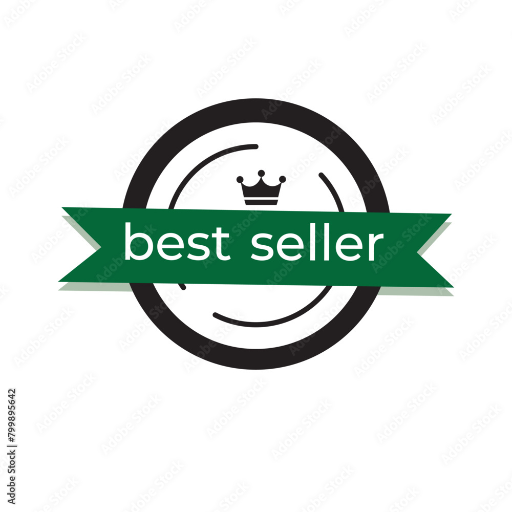 Wall mural best seller emblem badge design template, eps10