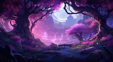 Fototapeta premium Enchanted Forest Fantasy Landscape
