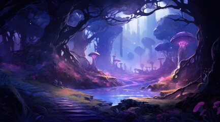Enchanted Forest Fantasy Landscape