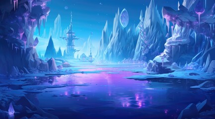 Obraz premium Enchanted Crystal Ice Cave