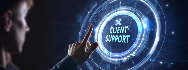 Business, Technology, Internet and network concept. Technical Support Center customer service.