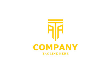 letter a t a modern logo