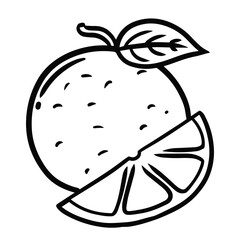 Orange with Orange Sliced Drawing