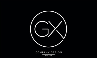 GX, XG Abstract Letters Logo Monogram Design Font Icon